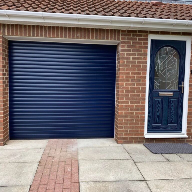 Electric garage doors installed for a new-build home in Washington