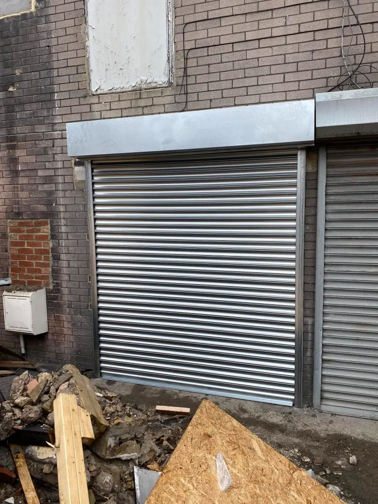 Galvanised security shutters